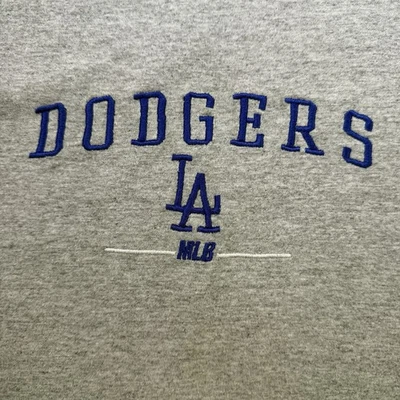 Vintage 90s CSA MLB LA Dodgers T-shirt Mens XL Gray Center Embroidery Baseball - Image 1 of 4