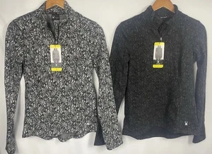Spyder Women's Lot of 2 Fleece Half Zips with Thumbholes Pick Your Size NWT - Picture 1 of 29