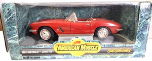 1998 Ertl American Muscle 1/18 Scale 1962 Red Chevrolet Corvette Convertible - Picture 1 of 8