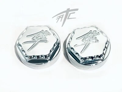 HAYABUSA CHROME DIAMOND CUT KANJI HEX SWINGARM PIVOT CAPS 2018 SUZUKI HAYABUSA - Image 1 of 4
