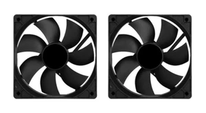 2 x PC Case Fan 12cm 120mm 1200RPM Black 24.4dBA 42.2CFM 4-Pin Molex 12v 7-Blade - Picture 1 of 7