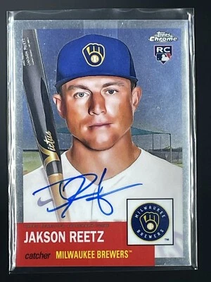 2022 Topps Chrome Platinum Jackson Reetz Rc Brewers - Image 1 of 2