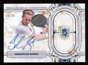 2024 TOPPS ROYALTY TENNIS - SEBASTIAN KORDA REGALIA AUTO RELIC BLUE /25 - Picture 1 of 2