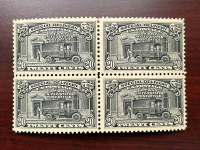 US #E14 Block of 4 Special Delivery Mint NH 1925 - Image 1 of 4