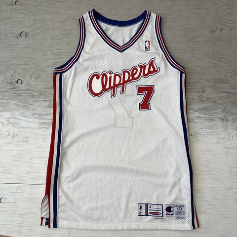 VTG 99/2000 Los Angeles Clippers Lamar Odom Champion Game Worn Jersey Sz 50 +4 Cover