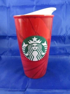 Starbucks RED Ceramic 12 ounce Travel Cup Tumbler from 2015. NIB! - Picture 1 of 5