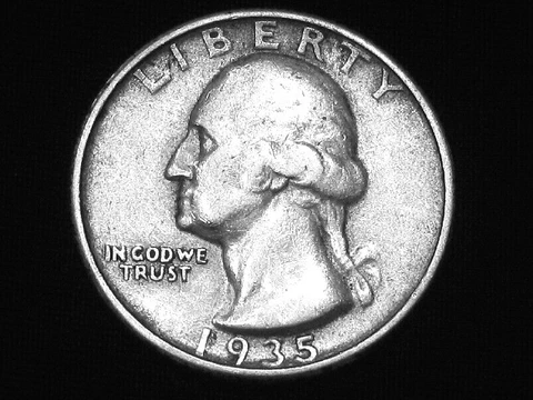 1935 Washington Quarter --- Extra Fine Cover