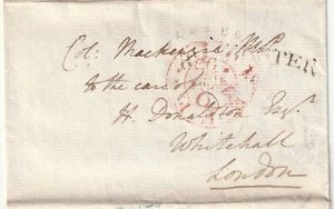 1795 FREE/C RED PMK & CURVED ROCHESTER? PART LETTER  C PROBY TO COL MACKENZIE MP - Picture 1 of 6