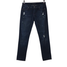 Fidelity Denim Skinny Jeans Womens 26 Dark Wash Destruct Cotton Distressed