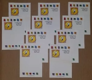 Lote de 10 blocs de notas con notas de pájaro tweety de los Looney Tunes "¡Quería más Puddy Tat de esa manera!" - Imagen 1 de 8