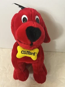 Clifford the Big Red Dog Stuffed Animal Plush With Shape Bone Collar 14 inches - Picture 1 of 11