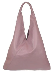 Italian Real Leather Handbag V Shape Top Interior Pocket String Shoulder Bag - Picture 1 of 84