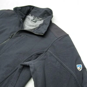 Kuhl Klash Jacket Men Small Gray Canvas Zip Sleeves Softshell Full Zip 1067 Hike - Picture 1 of 18