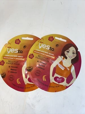 Máscara de papel Yes To Belly Up pacote com 2 0,5 fl oz NOVA - Imagem 1 de 3