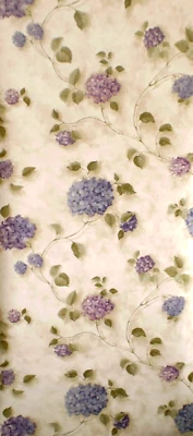 Large Purple Hydrangea Flowers on Cream Faux Background by Beacon House 78-57803 - Image 1 of 4