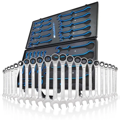 Ratschenschlüssel Ring Maul Ratsche Schlüssel Satz 6-32mm Werkzeug Set - Bild 1 von 4