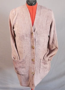 Neu mit Etikett Natural Reflections Plüsch-Cardigan rosa taupe Damen M - Bild 1 von 14