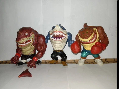 Street Sharks Lot Of 3 Action Figure 90’s Condition Issues See Photos Cover