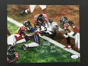 JAMES WHITE SUPER BOWL  LI  AUTOGRAPHED 8 X 10 PHOTO J.S.A.  AUTHENTICATED - Picture 1 of 7