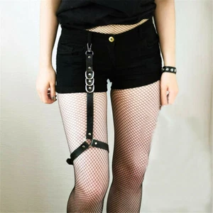 Sexy Women PU Leather Leg Harness Body Garter Belt Strap Waist Thigh Suspender - Imagen 1 de 4