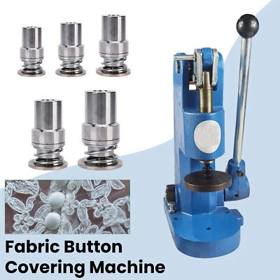 Button Blanks Covering Machine w/o Button Making Die Set DIY Crafts Clothing - Image 1 of 4