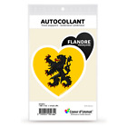 Sticker autocollant Coeur J'aime la Flandre - Drapée