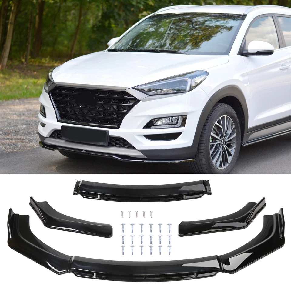 Kit de carrocería difusor divisor labial parachoques delantero brillo para Hyundai Tucson 2005-2022 Foto 1 de 4