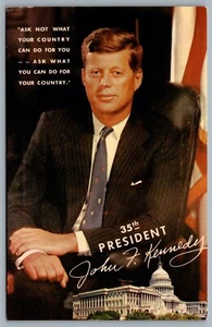 Postcard Political c1950s John F. Kennedy 35th President White House Speech - Bild 1 von 2