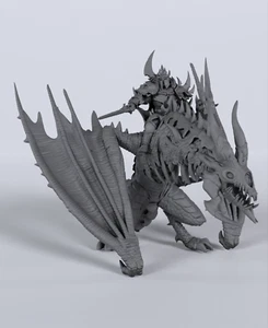 Mor-Zhal Signore della Morte su Drago Titano Forgia Miniatura Dungeons and Dragons 28mm - Foto 1 di 1