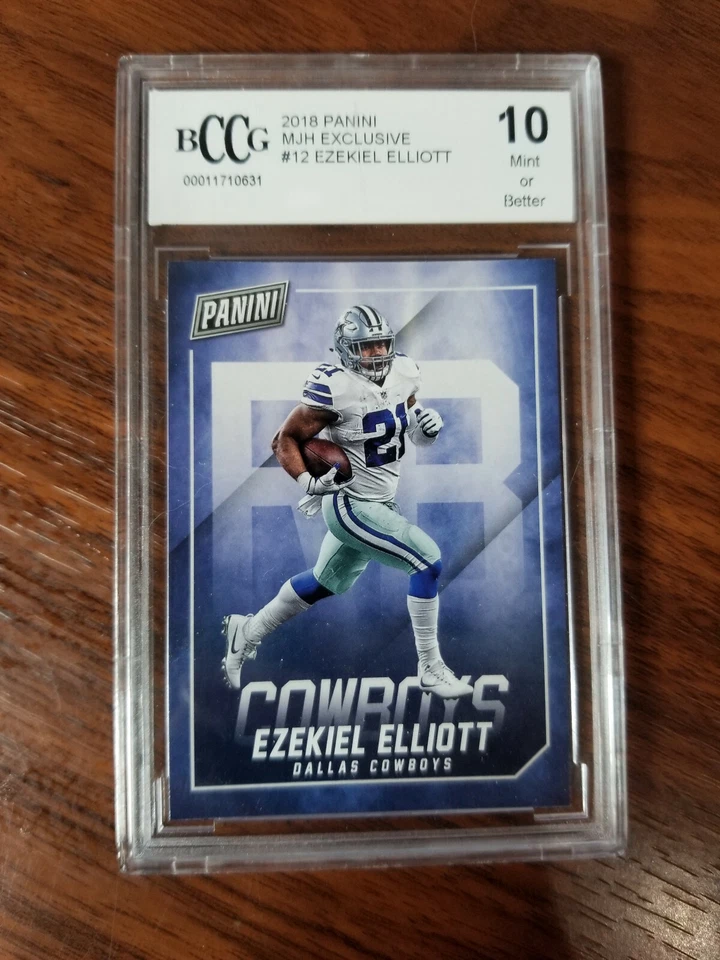 2018 Panini MJH Exclusive #12 Ezekiel Elliott Dallas Cowboys BCCG 10 Mint! - Image 1 of 4