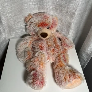 16" Build a Bear Plush Orange Sherbet Coral CremeTeddy Unstuffed - Picture 1 of 2