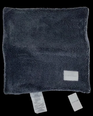 Funda Almohada Calvin Klein Sherpa Tejido Acanalado 18x18- Carbón Nueva Con Etiquetas Foto 1 de 4