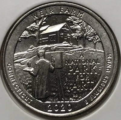 2020-W 25C West Point ATB Quarter - Weir Farm Historic Site Connecticut - Image 1 of 2