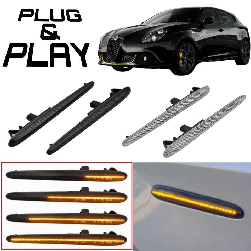 FRECCE LATERALI ALFA GIULIETTA - LED - CANBUS, PROGRESSIVE DINAMICHE SEQUENZIALI - Image 1 of 1