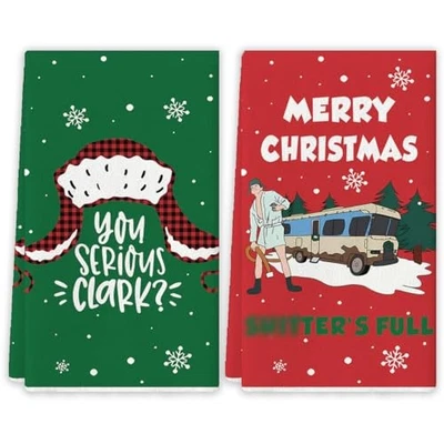 Рождественские каникулы кухонные полотенца смешной рождественский блюдо полотенца кухонный декор  - Изображение 1 из 4