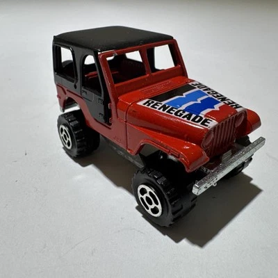 Majorette 4x4 Jeep Diecast Red Off-Road SUV No. 230 Made in France Vintage Toy - Image 1 of 4
