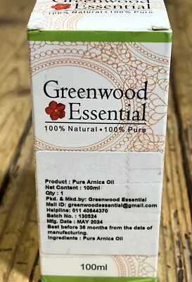 Greenwood Essential Pure Arnica Oil 100ml - Image 1 of 4