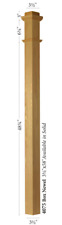 Red Oak/Poplar SOLID 4075 Box Newel Post Wooden Stair and Rail Supplies  
