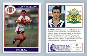 Dave Watson - Halifax #42 Rugby League 1991 Merlin Trading Card - Picture 1 of 1