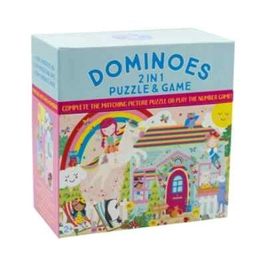 Rainbow Fairy Reversible Dominoes 2 en 1 Puzzle Juego Coincidente Imagen Número 2+ - Imagen 1 de 3