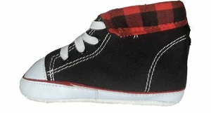 Luvable Friends Checkered Fold Down Cribsters Shoes Baby Boys (Size: L/12-18M) - Picture 1 of 2