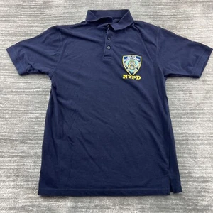 NYPD Polo Shirt Size L Youth New York Police Department Blue T-shirt Large - Picture 1 of 7