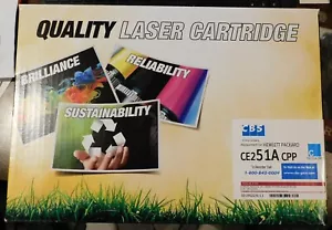 New HP Compatible CE251A CPP Cyan Toner Printer Cartridge, LJ CM3530 + CP3525 - Picture 1 of 5