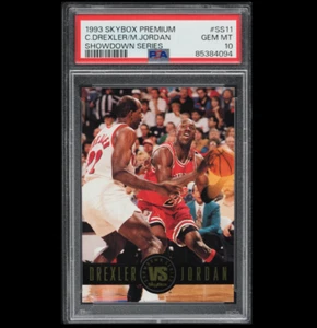 1993 NBA Skybox Premium Showdown Drexler Michael Jordan #SS11 PSA 10 GEM MINT π - Picture 1 of 3