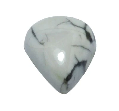 100 % natürlicher erstaunlicher Howlith Birne Cabochon loser Edelstein 17 x 1... - Bild 1 von 3