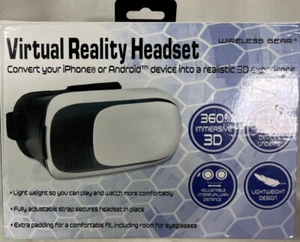 VIRTUAL REALITY HEADSET WIRELESS GEAR FOR IPHONE  OR ANDROID 105 - Picture 1 of 4