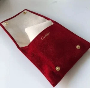 Cartier Case Box Pouch Travel Watch Pouch Leather New Old Stock Made Spain Case - Picture 1 of 3