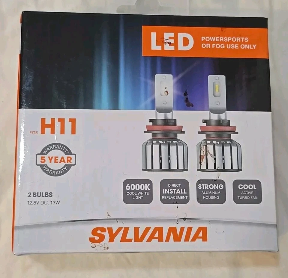 SYLVANIA LED Powersports o Fog Use Only Bombillas Artículo H11SL.BX2 Paquete de 2 NUEVO Foto 1 de 1