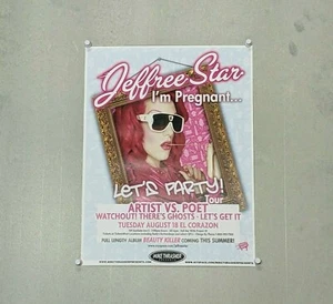2009 Jeffree Star Poster I'm Pregnant Let's Party Seattle Concert Gig Music Prop - Picture 1 of 9