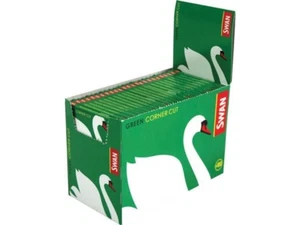 Swan Regular Green Corner Cut Cigarette Rolling Paper Full Box 100 Booklets - Picture 1 of 1